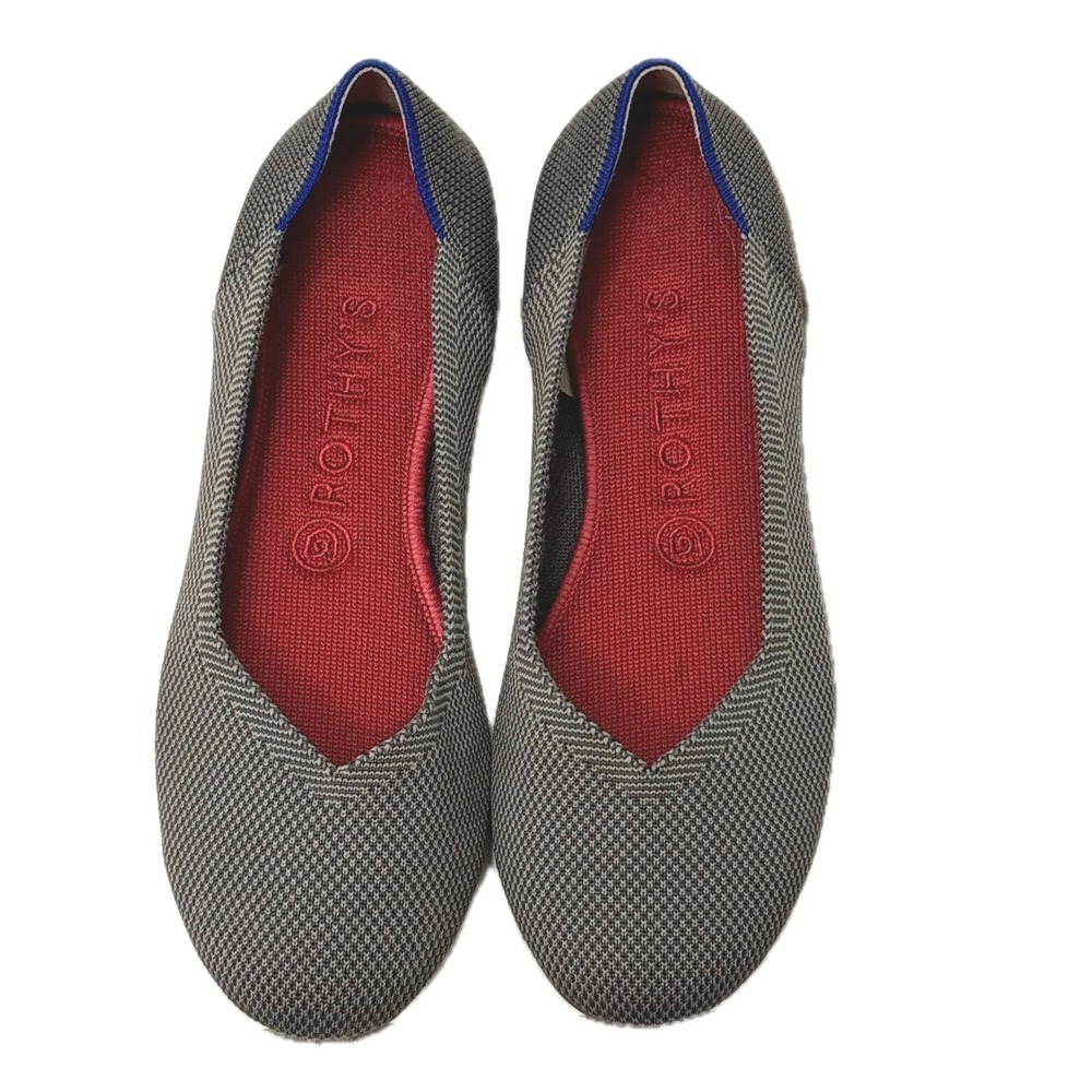Rothy's Gray Women's The Flat Round Toe Flats Size 8.5 Corpcore Preppy